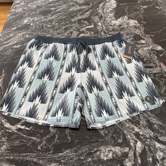 Roark Shorey  Poncho 16”  Elastic Waist Trunks Agave Mens Sz M NWT RB411 - Picture 1 of 9